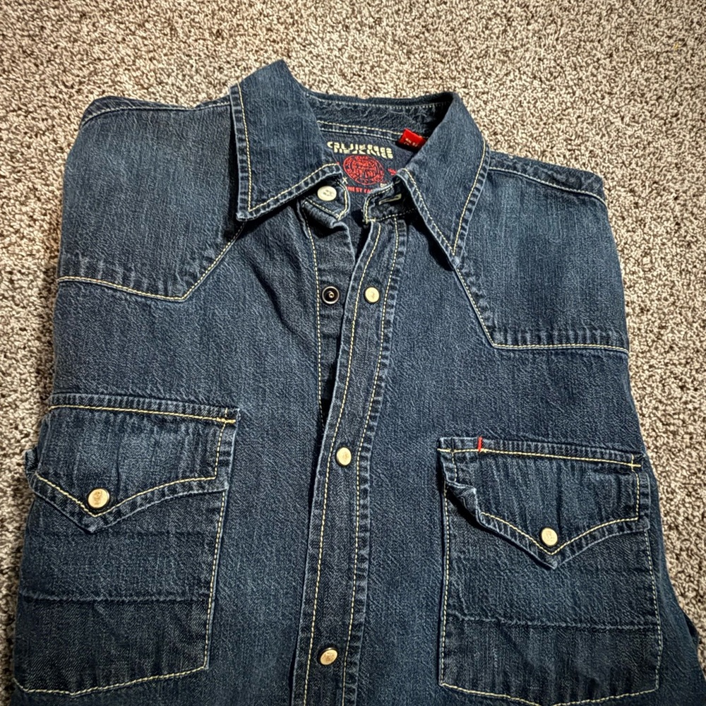 SHARP Guess Jeans denim western button down. Size Medium QUALITY! - Picture 12 of 12
